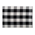 thumbnail image 1 of C&F Home Franklin 13'' X 19'' Buffalo Check Gingham Plaid Woven Black and White Cotton Reversible Machine Washable Placemat Single Rectangular Placemat Black White, 1 of 2