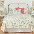 thumbnail image 1 of C&F Home Genevieve Floral King Cotton Quilt Set Reversible Machine Washable Bedding Spring Floral Flower Garden King 3 Piece Set White, 1 of 1