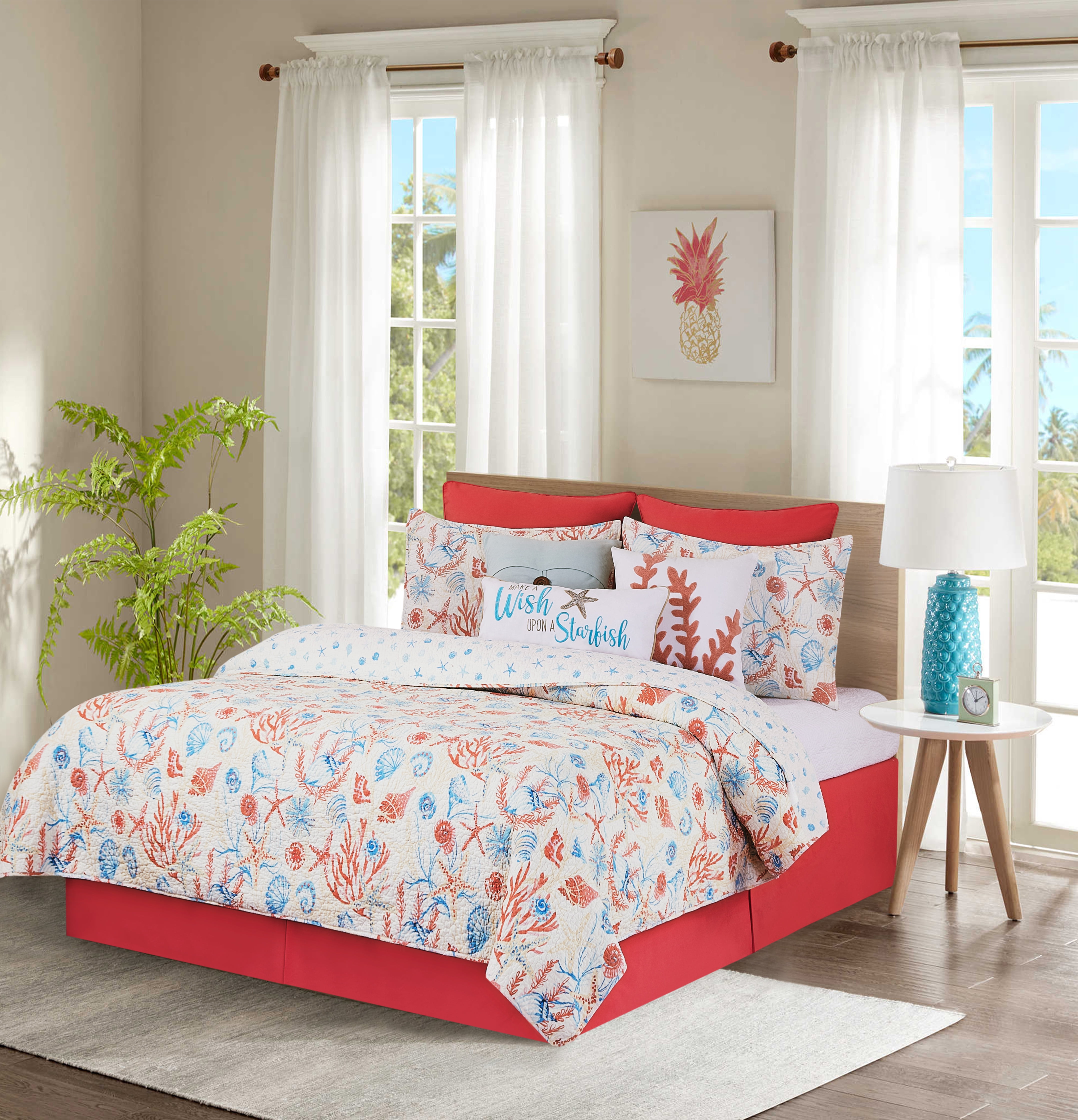 C&F Home Shelly Shores 3-Piece King Quilt Set With 2 King Shams Coastal ...