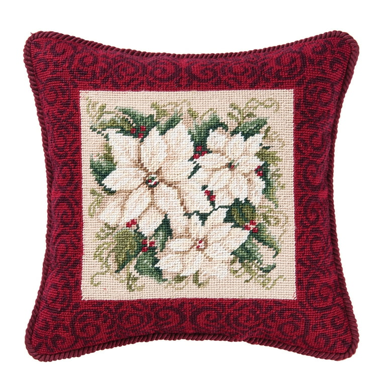 Christmas needlepoint pillows hot sale