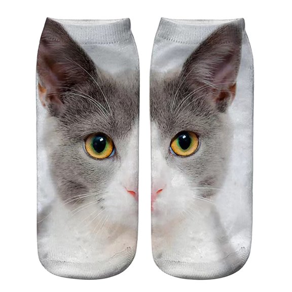 C Face Print Socks Cute Mid Calf Socks Unisex Soft Breathable Fabric For Everyday Wear Gifting Length Style C Made Of Cotton 7.87 Inches