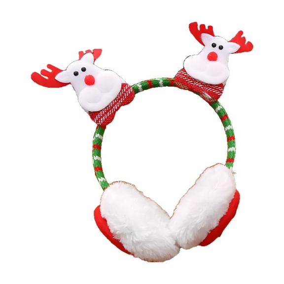 C Festive Season Earmuffs Elastic Design With Cozy Inner Lining Suitable For All Head Sizes And Daily Use During Winter