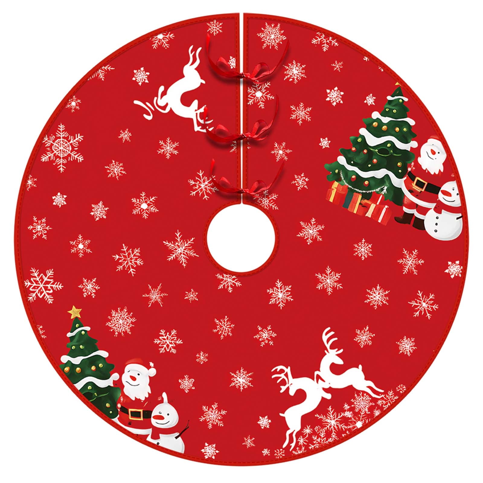 C Festive Tree Skirt With 122Cm Size And Polyester Material For — free download