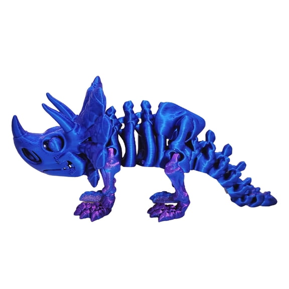 C For Adults Anxiety And Stress Relief 3D Printed Triceratops Dinosaur Skeleton Deformation Figurine With Movable Joints