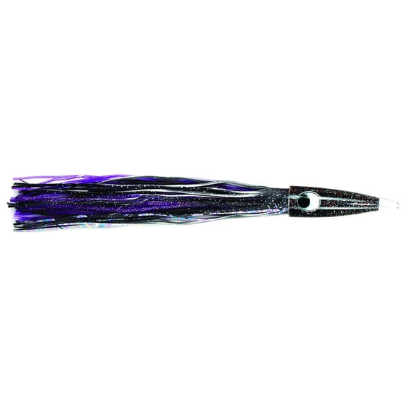 C&H CH-WW18 Wahoo Whacker Trolling Lure, Black-Foil/Purple Skirt, 6 oz