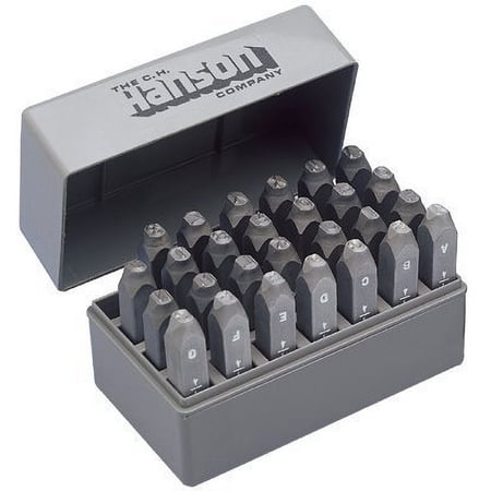 C.H. Hanson Letter Stamp Set 20200 - 1/8 Inch General Purpose - 27 Piece