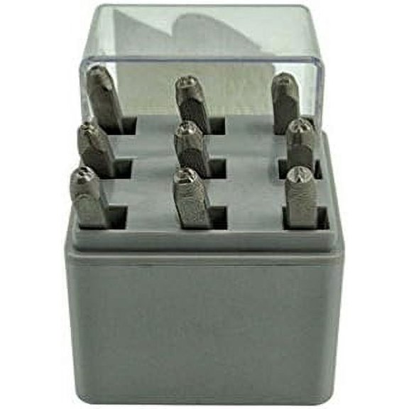 C.H. Hanson 1/8 in. Steel Gray 0-9 Number Stamp Set Nail-On  Construction & DIY Use, Standard Hardware Spec