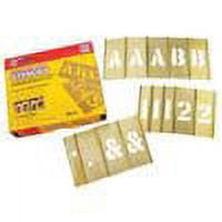 Stencil Kit, Combination Set, A-Z, 0-9, and Punctuation, 3 in Character Height, Gothic Font