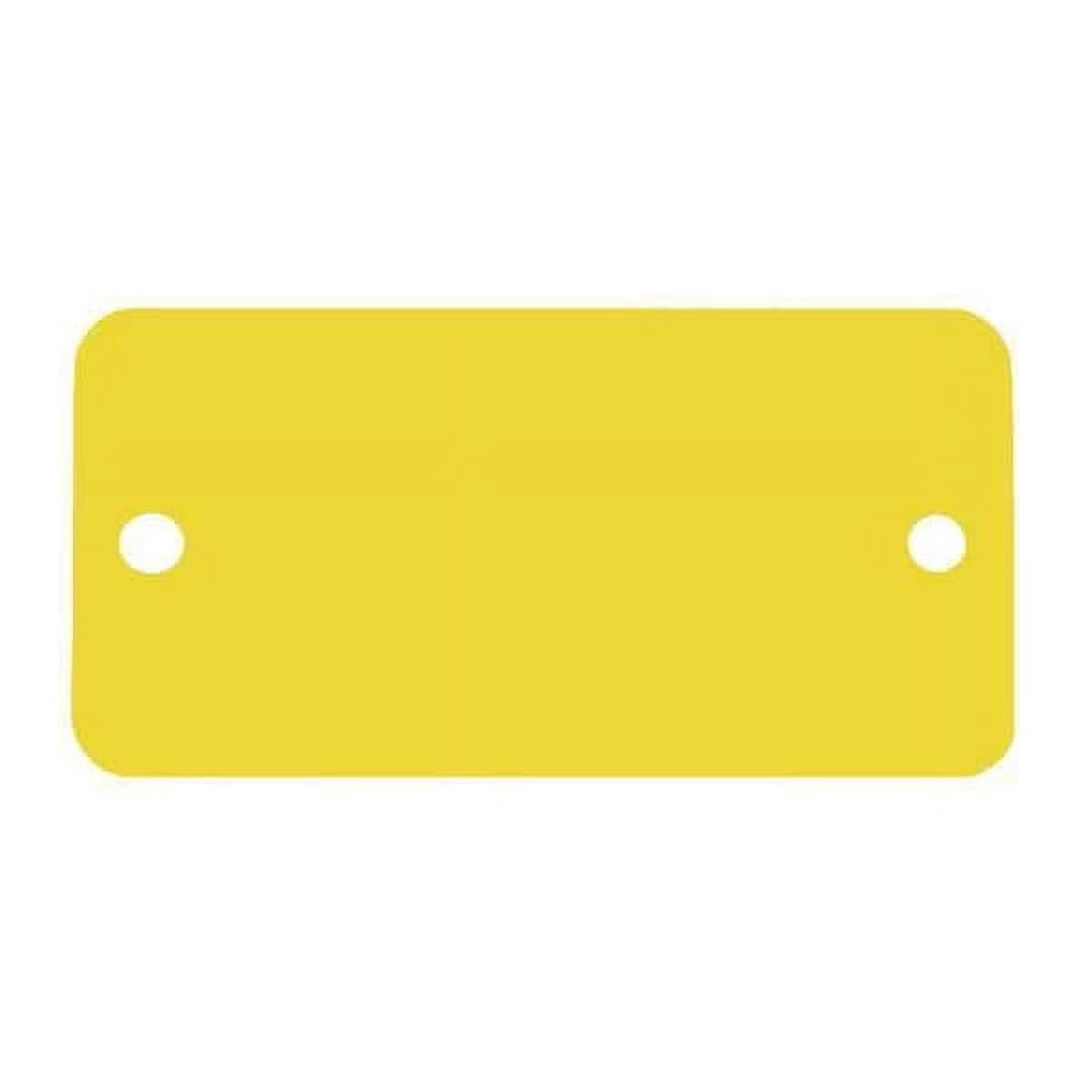 C.H. Hanson Blank Tag,Alum,2in H,4in W,Yellow,PK5 43098