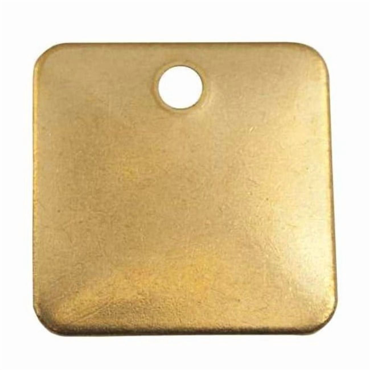C.H. Hanson Blank Tag,Brass,1 1/2in H,1 1/2in W,PK25 43653