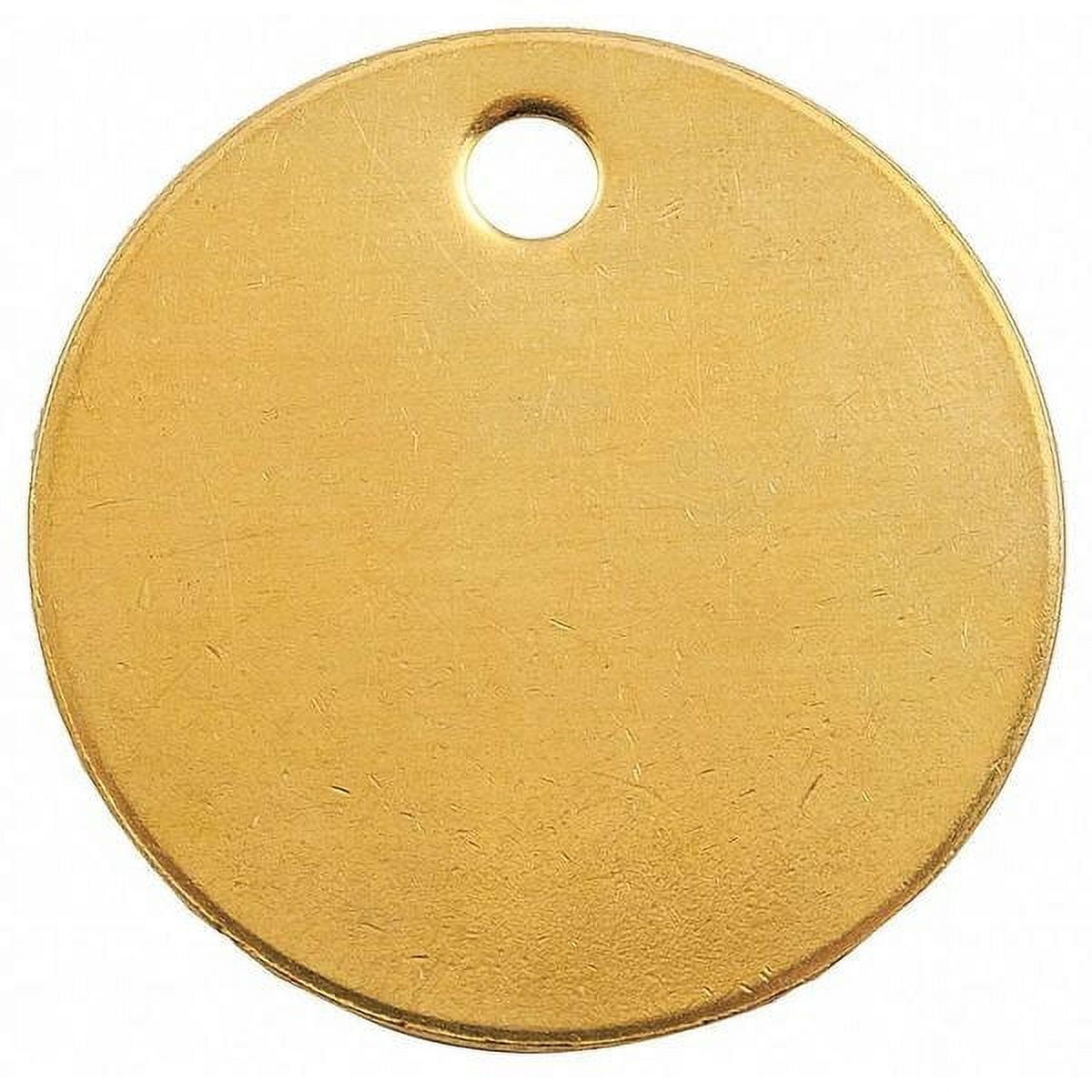 C.H. Hanson Blank Tag,Brass,1 3/8in H,1 3/8inW,PK100 41849
