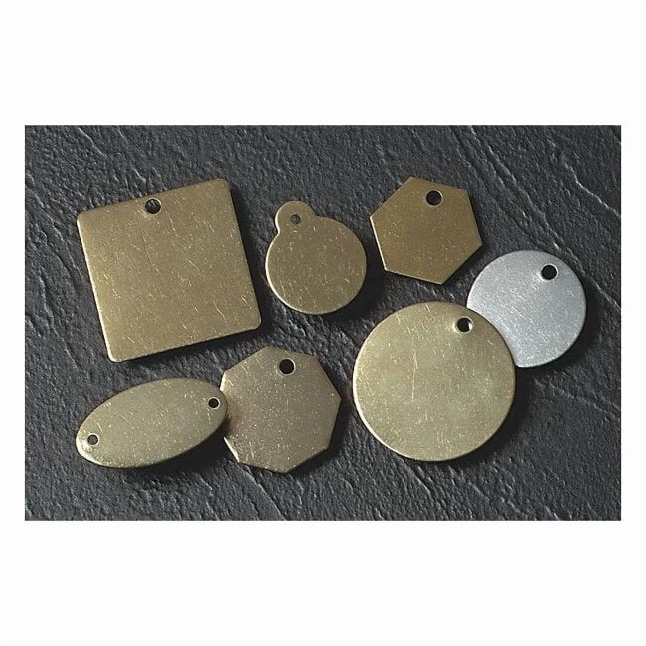 C.H. Hanson Blank Tag, Brass, 2 in H x 2 in W, Brown, Square, 25 PK 42462