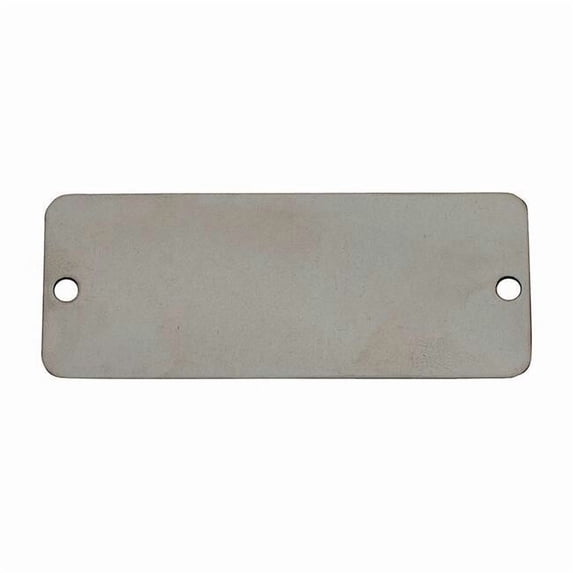 Blank Tag, Stainless Steel, 1 in H x 2 in W, 1 in Dia., Silver, Rectangle, 100 PK 41273