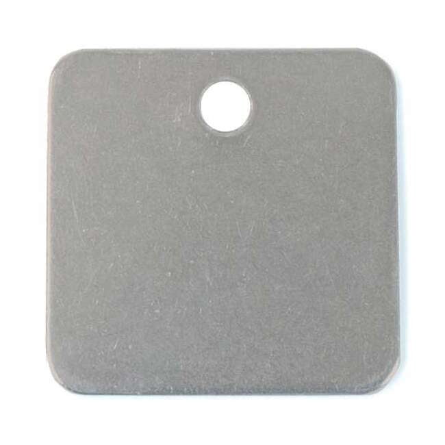 C.H. Hanson Blank Tag,SS,2in H,2in W,Silver,PK10 43137