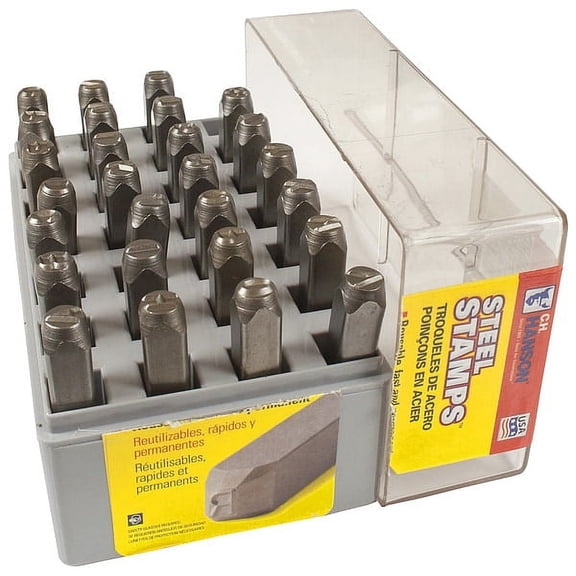 C.H. Hanson Letter Set,1/2 In. H,Steel 26000