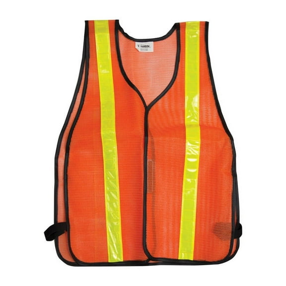 C.H. Hanson Reflective Polyester Mesh Safety Vest with Reflective Stripe Orange One Size Fits All