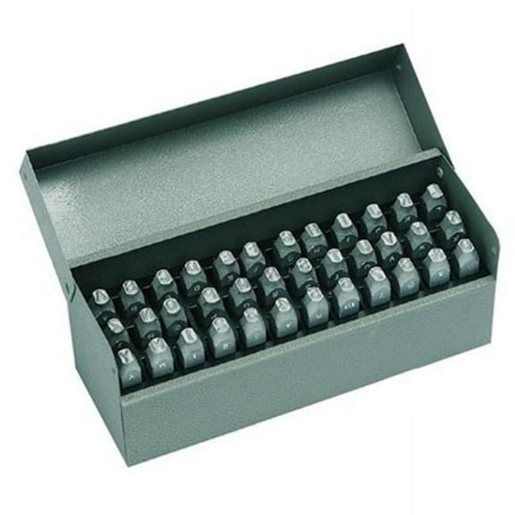 C.h. Hanson 20626 1/4" Standard Steel Stamp Letter & Number Set,3/8 x 2-5/8 CHH-20626