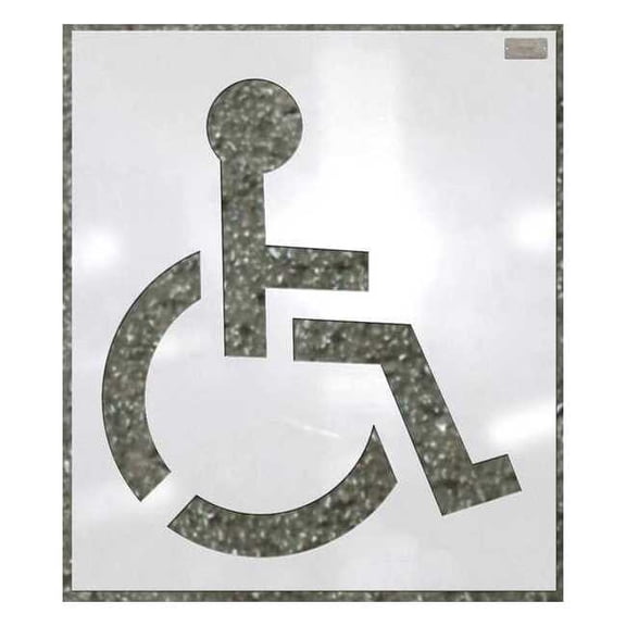 C.H. Hanson Stencil,Handicapl,21-1/2 x 21-1/2 In. 70340