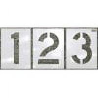 C.H. Hanson Stencil,Number Kit,12pcs.,6 x 4 In. 70355