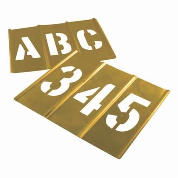 Stencil Set,Letters & Numbers,Brass, 10156 10156