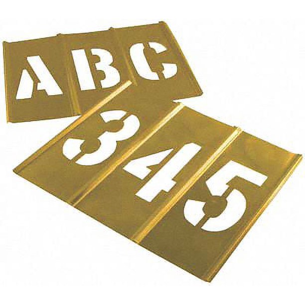 C.H. Hanson Stencil Set,Letters & Numbers,Brass 10156 Walmart