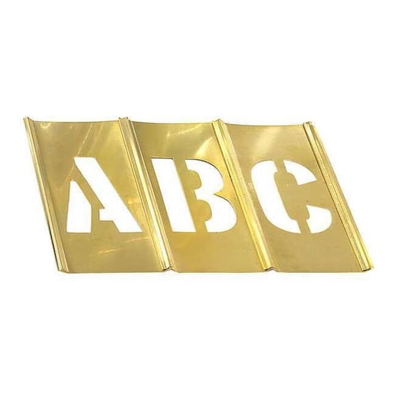 C.H. Hanson Stencil Set,Letters, Punctuation,Brass, 10028 10028