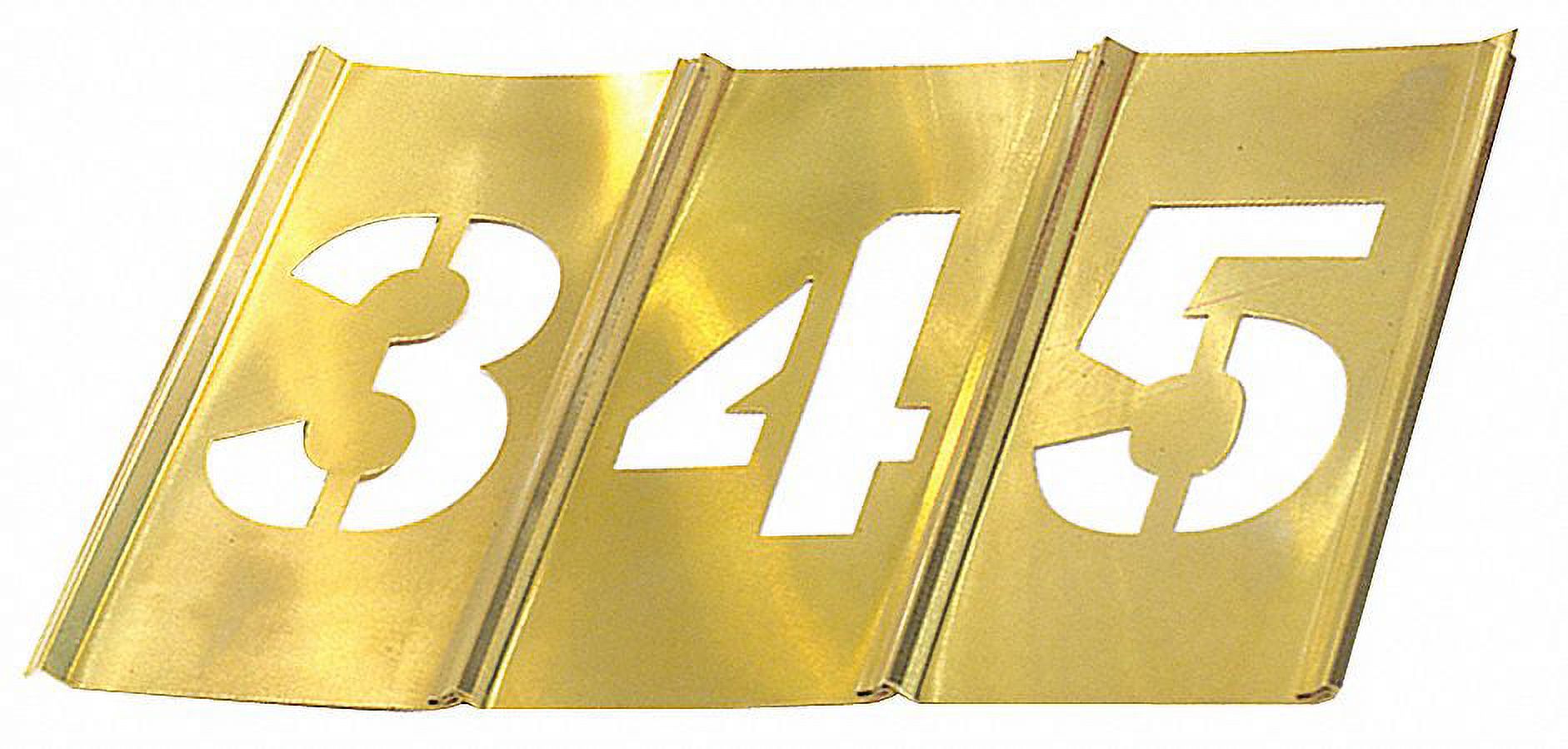 C.H. Hanson Stencil Set,Numbers,Brass 10013