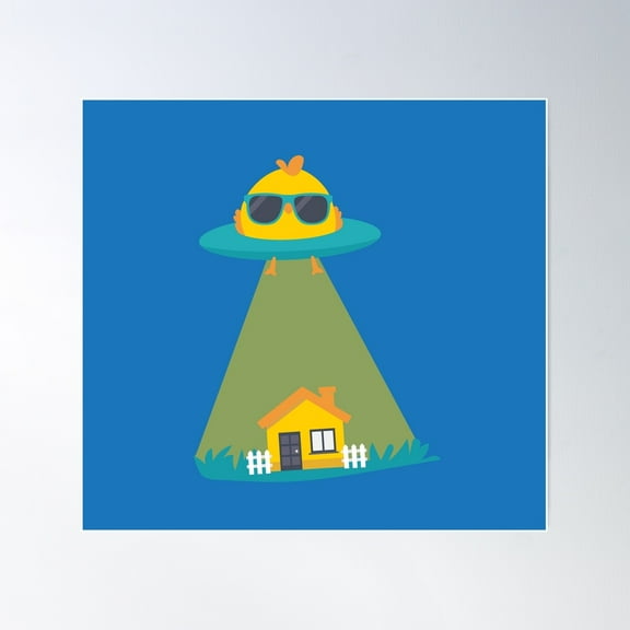 C.H.I.C.K Abduction Poster Wall Art, Modern Wall Decor For Living Room Bedroom, 24x24 UNFRAMED