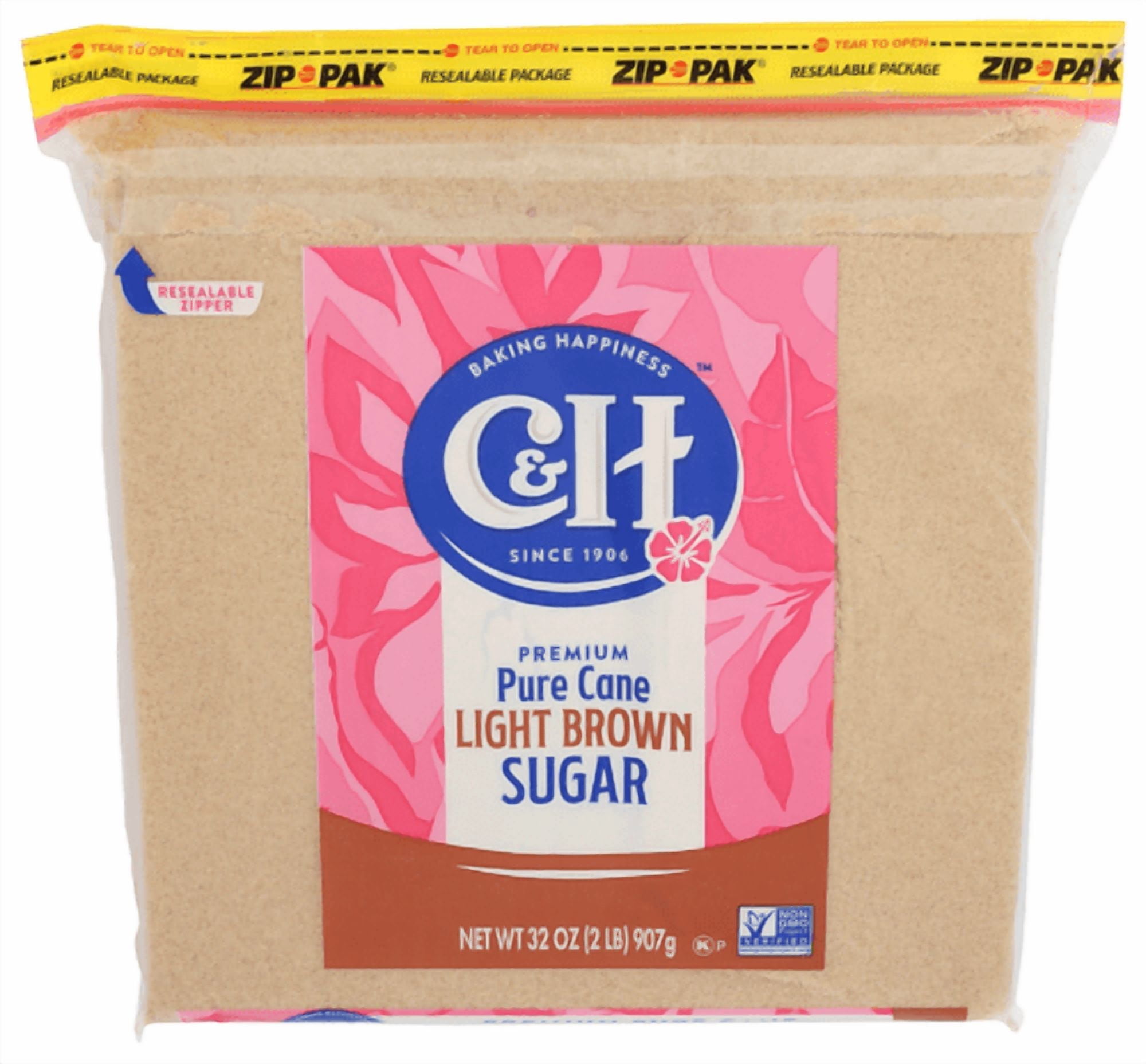 C & H Light Brown Sugar 2 lb (Pack of 16)