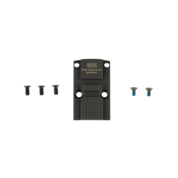 C&H Precision Weapons Trijicon RMR/Aimpoint ACRO/C&H Duty/Duty-XL Optic Mounting Plate, MIL-SPEC Type III Hard Anodized, Black