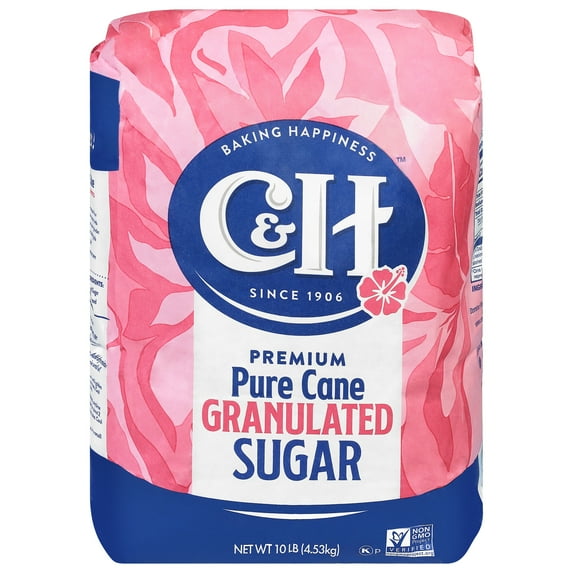 C&H Premium Pure Cane Granulated Sugar, 10 lb
