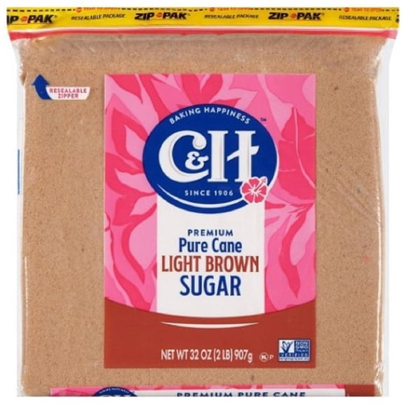 C&H Premium Pure Cane Light Brown Sugar (Pack of 8)