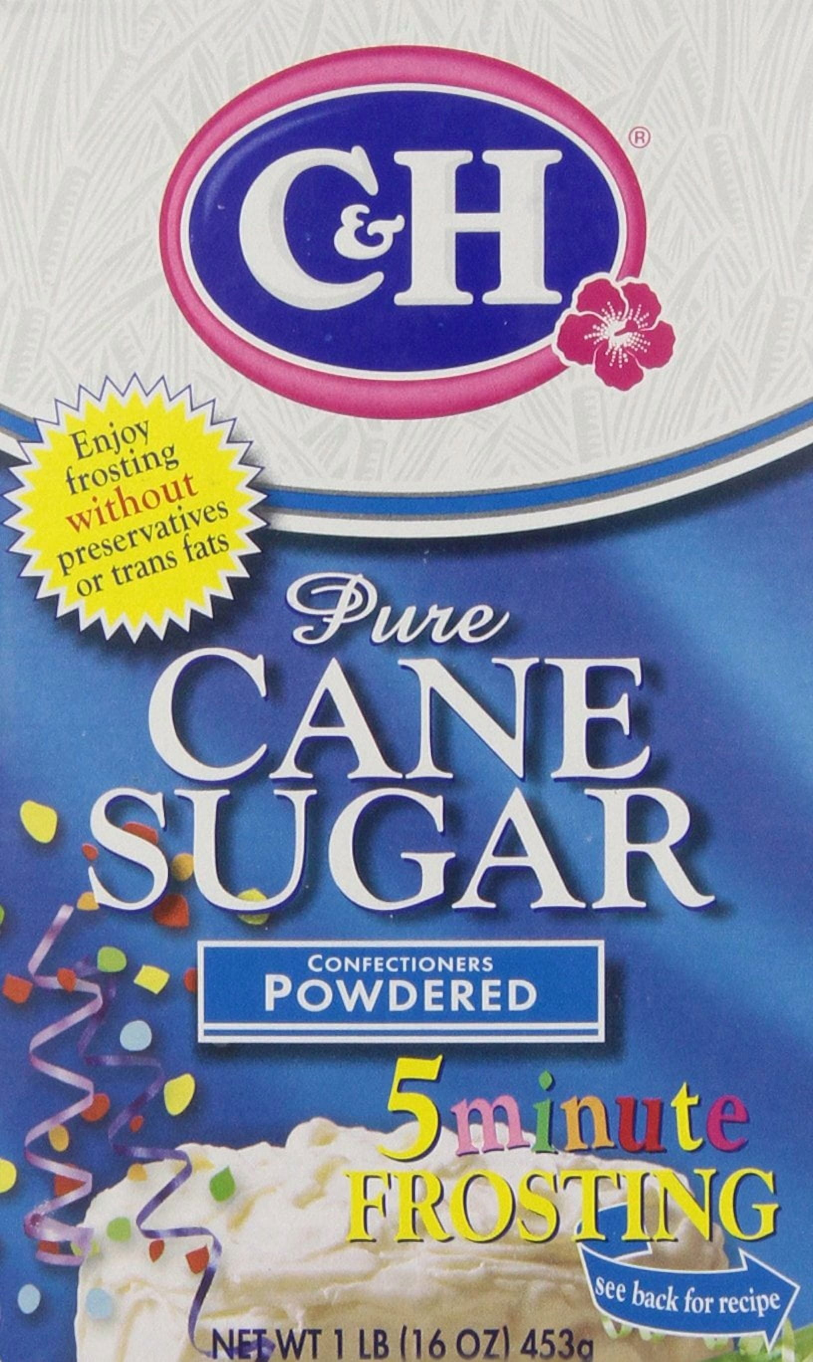 C&H Pure Cane Sugar Confectioners Powdered, 1 lb Box, Kosher