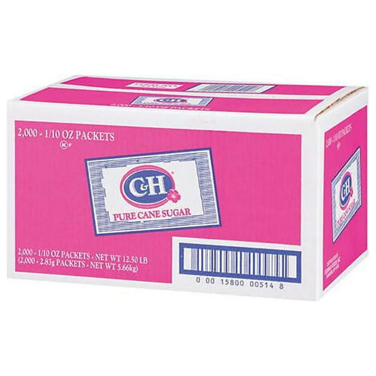 C&H Sugar Packets, 2000 Ct, Cane Sugar - Walmart.com