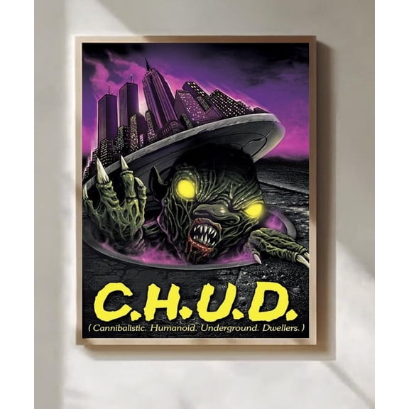 C.H.U.D. 1984 Print Cult Horror Movie Wall Art Retro Decor, Unframed Poster