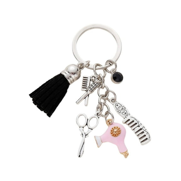 C Hair Stylist Keychain With Mini Tools For Enthusiasts And Professionals With Secure Attachment