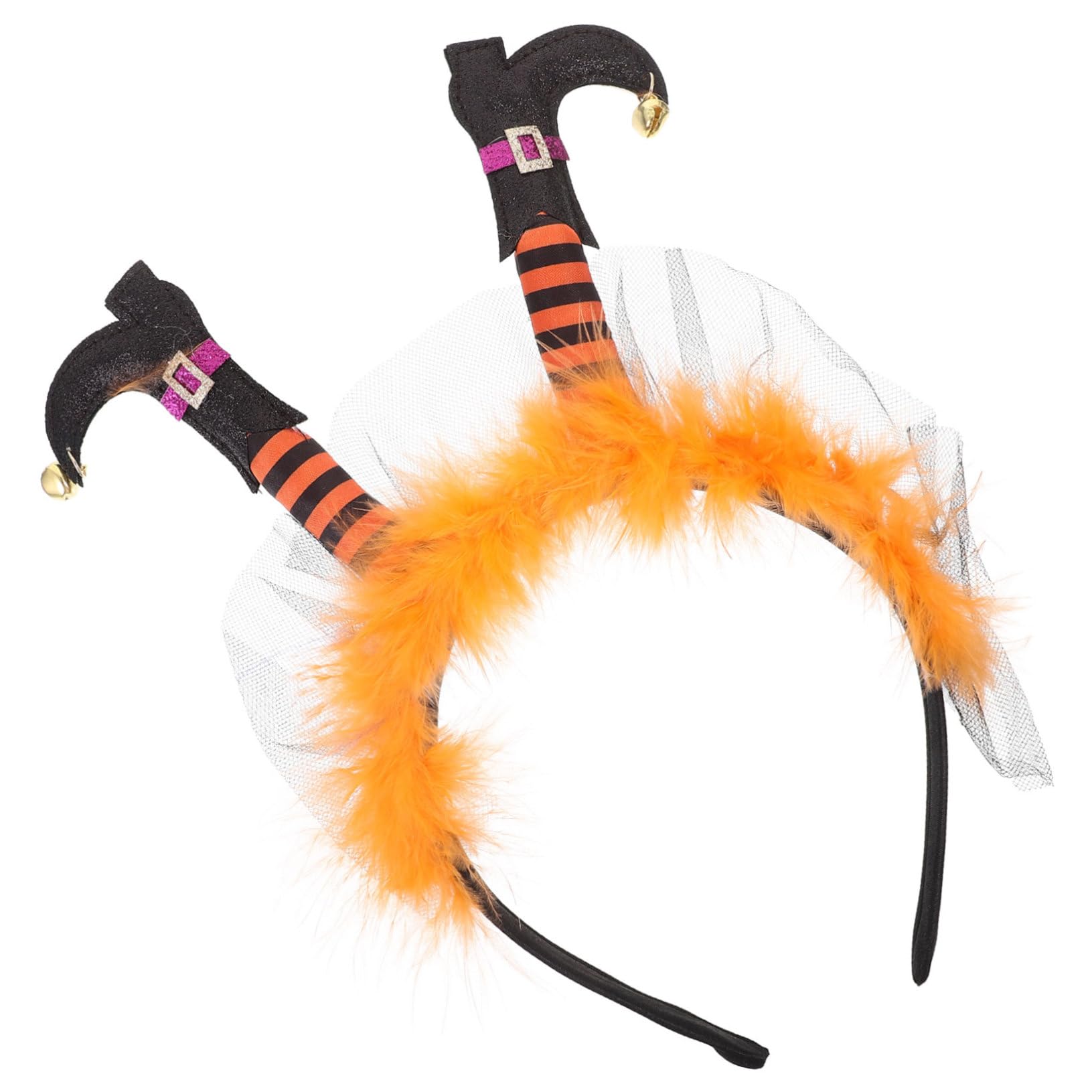 Halloween Wizard Costume Headband And Tie Set For Women - Cosplay Party Accessories