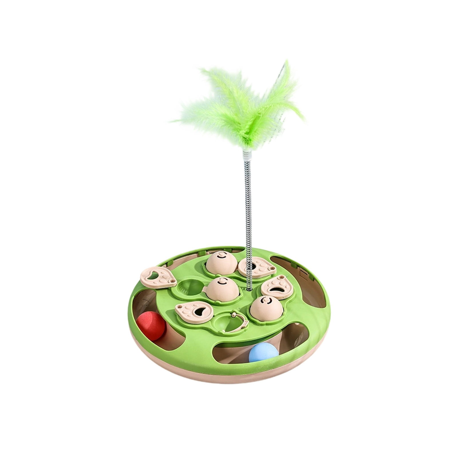 C Hide Food Pet Cat Dog Puzzle Toy Interactive Ball Spinning Wheel Feeder Slow Eating Boredom