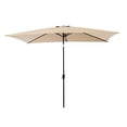 thumbnail image 1 of C-Hopetree Rectangular Outdoor Patio Market Table Umbrella with Tilt 6.5 x 10 ft, Beige, 1 of 7