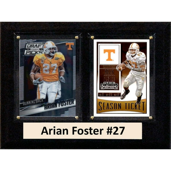 C & I Collectables 68AFOSTERCO 6 x 8 in. Arian Foster NCAA Tennessee Volunteers Two Card Plaque