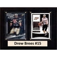 thumbnail image 1 of C & I Collectables 68BREESCO 6 x 8 in. Drew Brees NCAA Purdue Boilmakers Two Card Plaque, 1 of 1