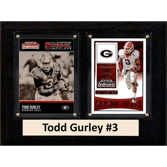 C & I Collectables 68GURLEYCO 6 x 8 in. Todd Gurley NCAA Georgia Bulldogs Two Card Plaque
