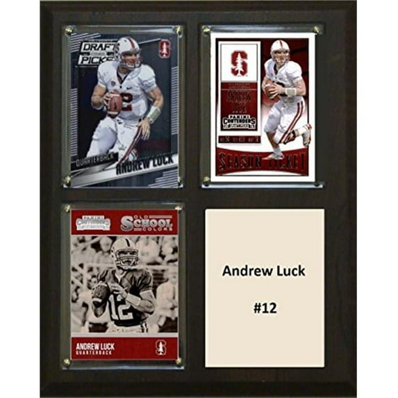 C & I Collectables Andrew Luck NCAA Stanford Cardinal Three Card Plaque