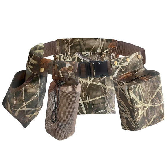 IC ICLOVER Multi-Pocket Dove Hunting Belt, Adjustable Dove Belts with Game Pouch Shell Bags Bottle Carrier