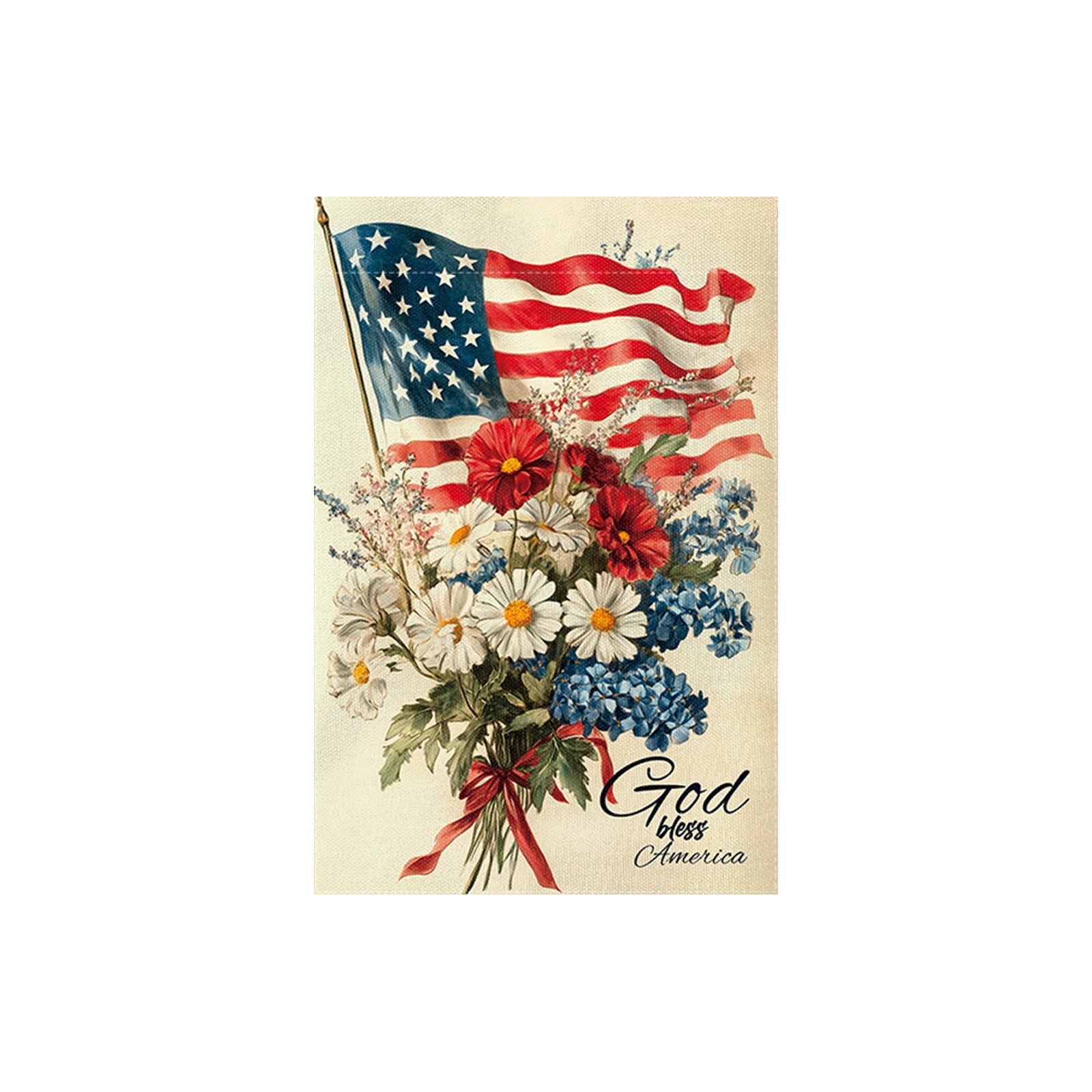 C Independence Day Decorative Garden Flag 17.72X11.81 Inch Outdoor Yard ...