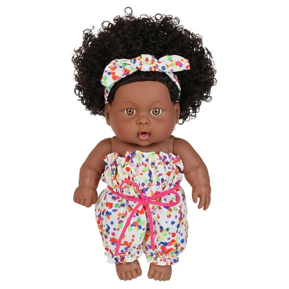 C Interactive Black Baby Doll 8 Inch With Soft Body And Realistic Look For Girls Creative Play And Nurturing Skills