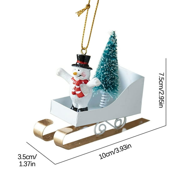 C Iron Christmas Sleigh Decoration, Metal Tabletop Centerpiece, Vintage Holiday Home Accent