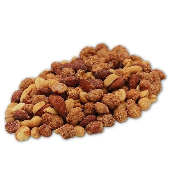 C.J. Dannemiller Mixed Nuts, Smokey Sweet Heat, Bulk 10 Pound Box, Includes Smokehouse Almonds, Sriracha Peanuts, Toffee Peanuts