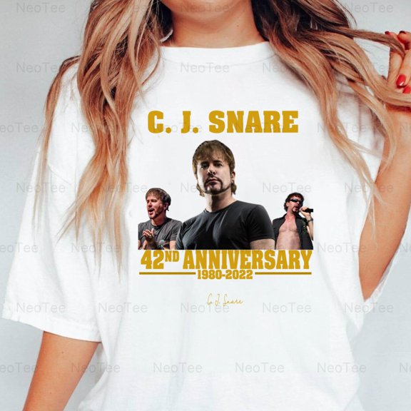 C. J. Snare FireHouse 42nd Anniversary Glam Metal Rock Singer Fan Gift T-Shirt Unisex, up to 5XL