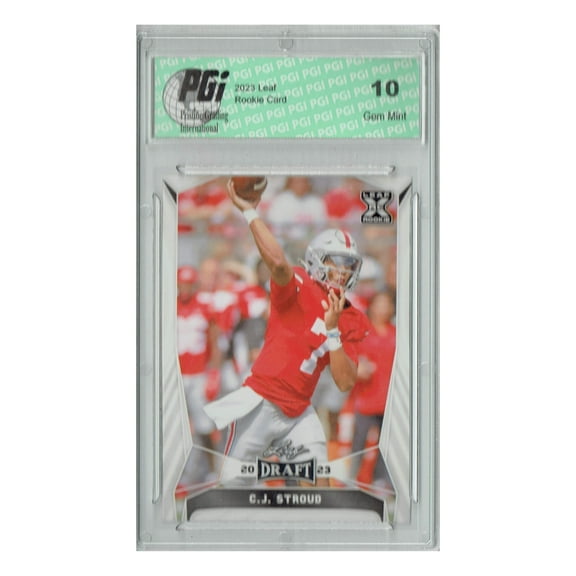 C.J. Stroud 2023 Leaf Football #43 Ohio State Rookie Card PGI 10